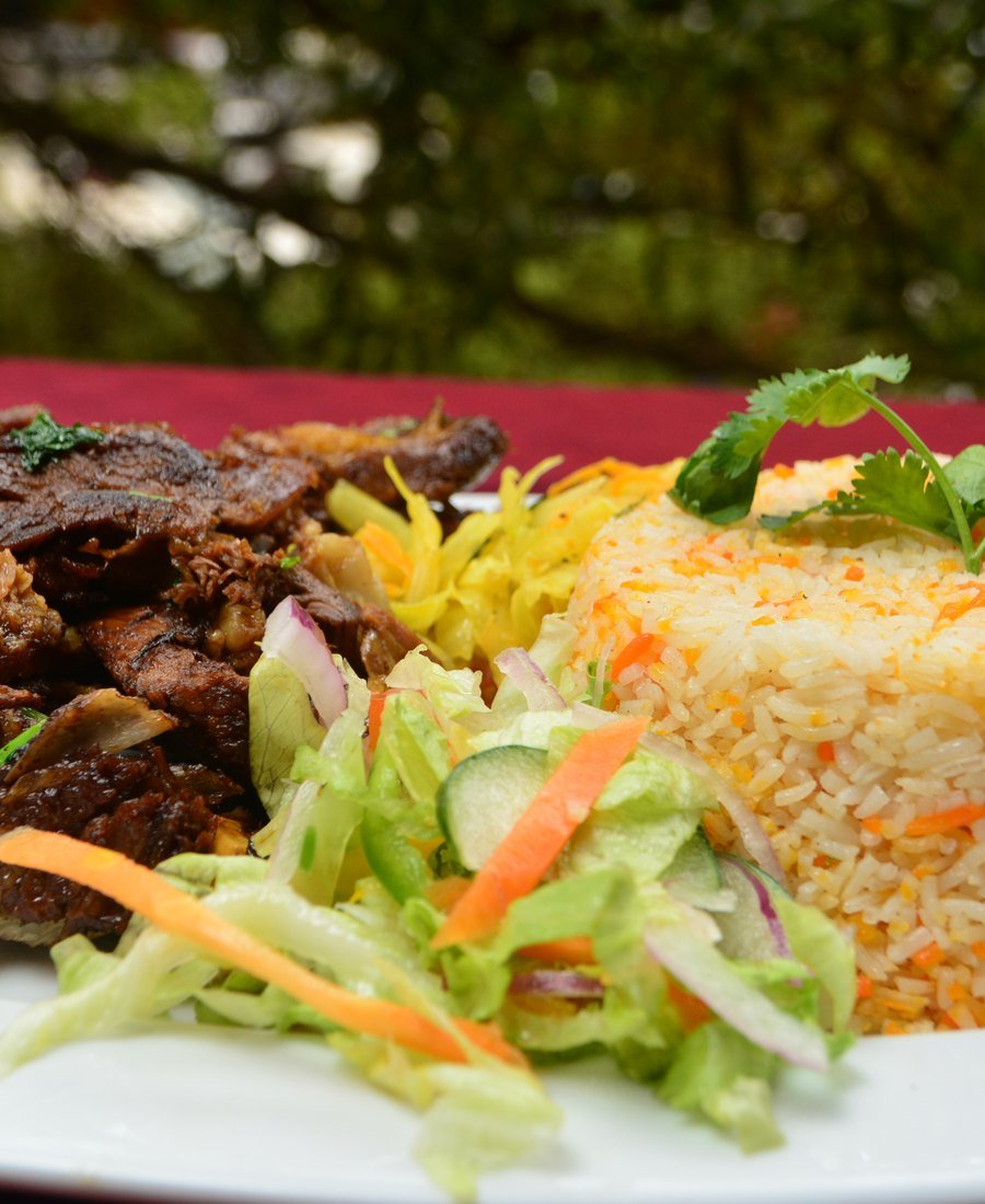 Meat plate with pilau and salad at City Star